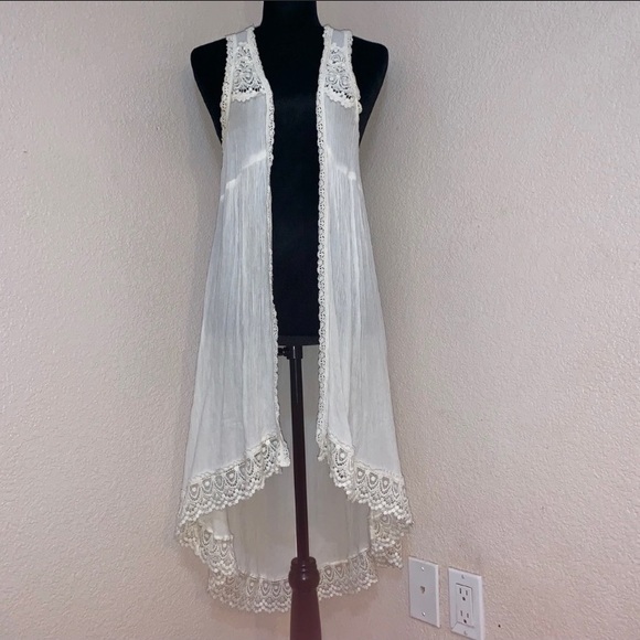 Abercrombie & Fitch Other - Abercrombie & Fitch Boho Lace Vest Duster Cardigan